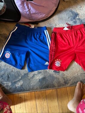 adidas Kids FC Bayern Shorts - Blue & Red